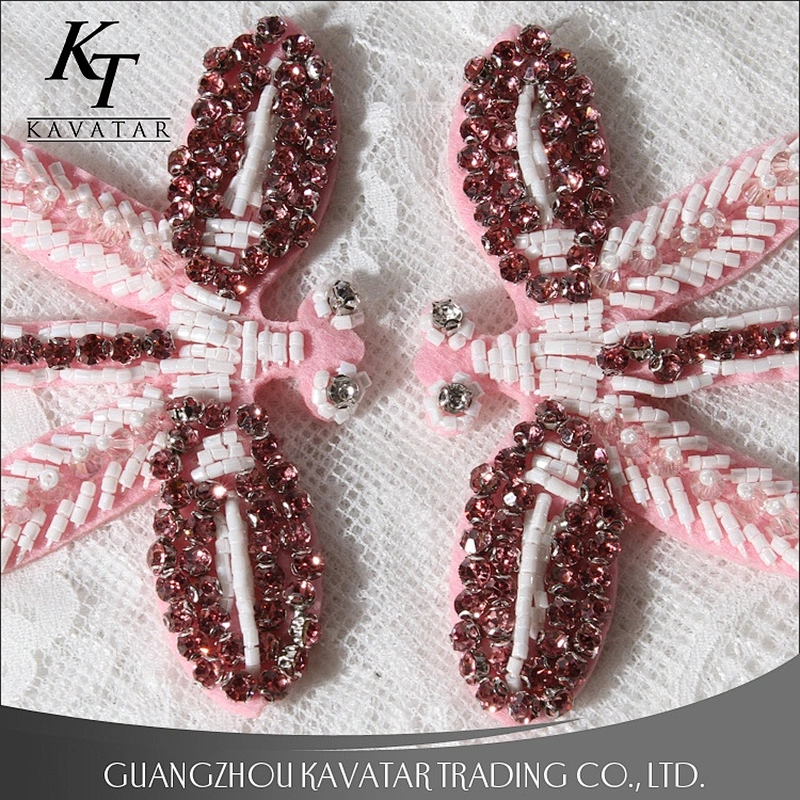 Decorative Patch Dragonfly Applique Sewing Beads Rhinestones
