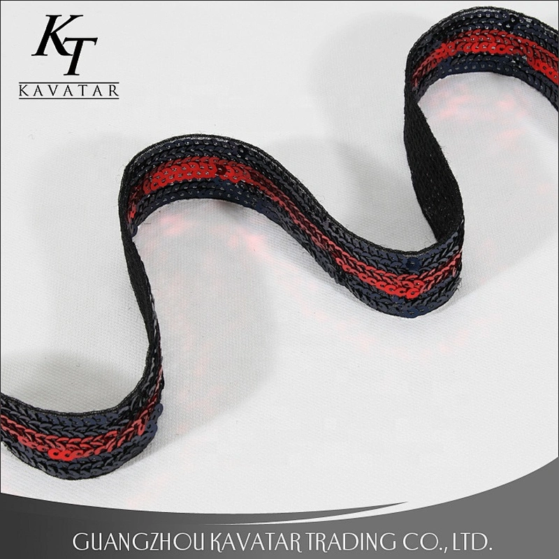 Fashion Embroidery Sequin Ribbon Lace Decorative Trim Tape
