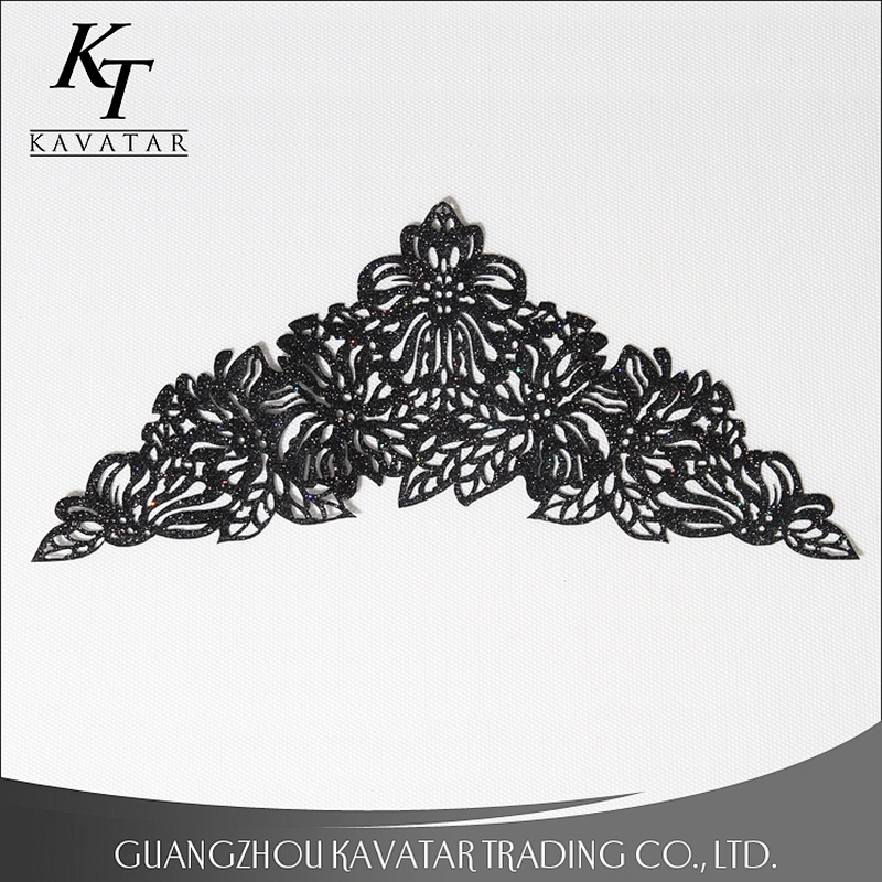 Custom design glitter iron on dokoh glitter patches applique