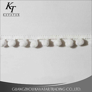 Decoration lace trimming polyester/cotton pom pom for garment
