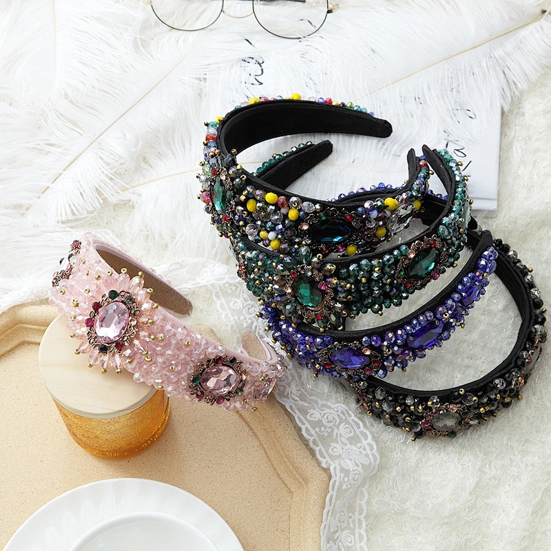 Korean fashion goes with everything fashion headbands 2020 headbands for girls hair accessories  headband rhinestone
