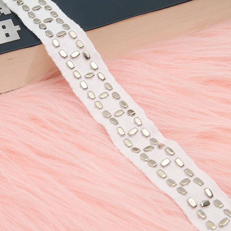 Diy Jeans Belt Collar Decoration Shoelace Net Cord Sewing Garment Accessories Design Studs Bead Rivets Triming