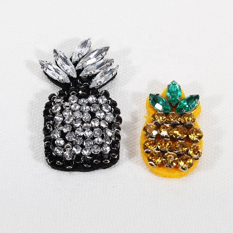 Kavatar Beaded Applique Designs Pineapple Patches For Garment