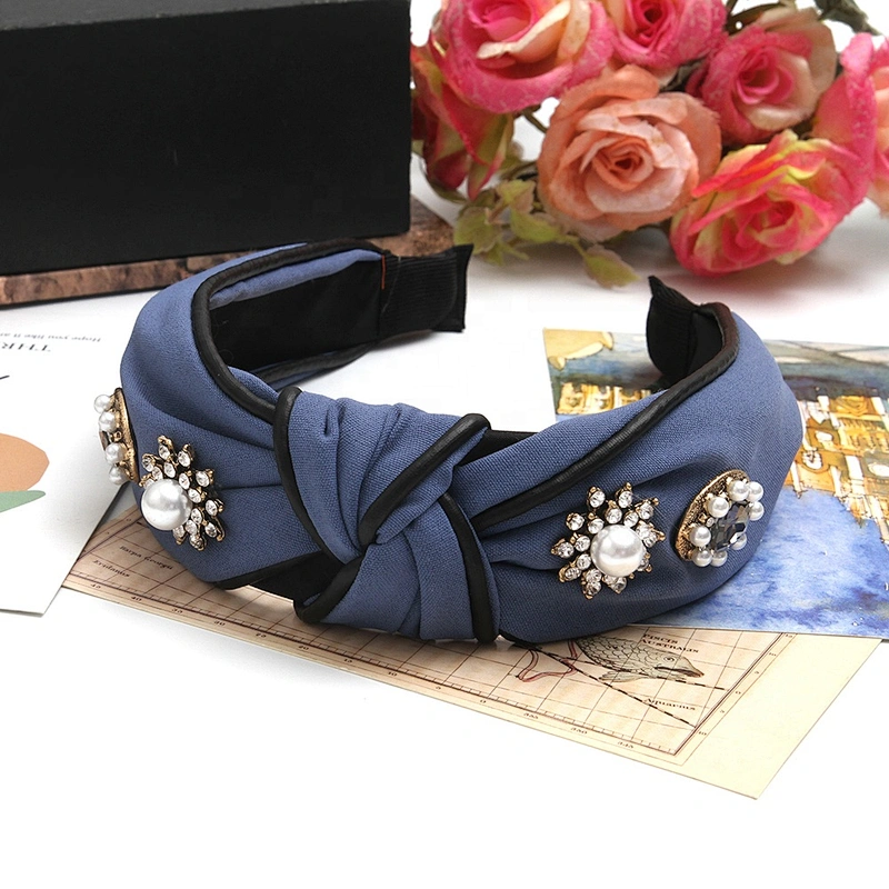 European and American fashion headbands  2020  pearl headband winter headband for girls hair accessories