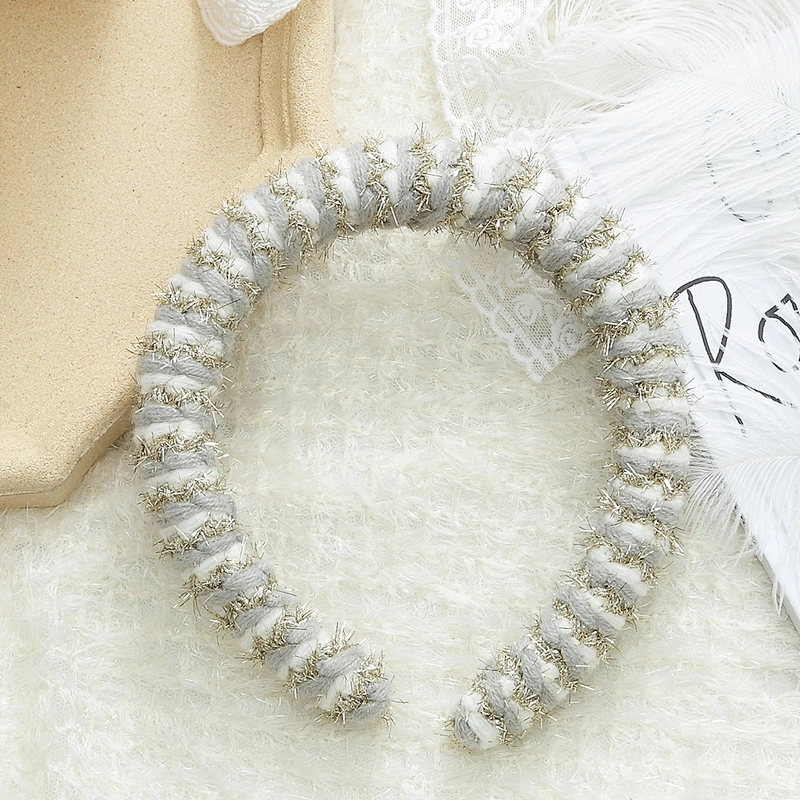 Manufacturer of simple fashion color mixed hairband gold wool hairband, hair band