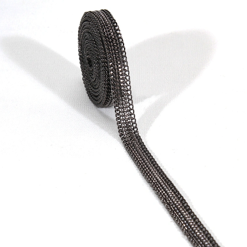 Wholesale Black Accessories Chain Beaded Hot Fix Transfer Trim