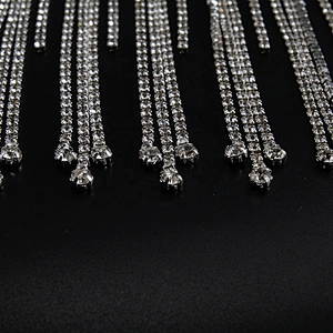 wholesale cheap Beaded Fringe Decorative bling bling decorative rhinestone trim rhinestone chain trim