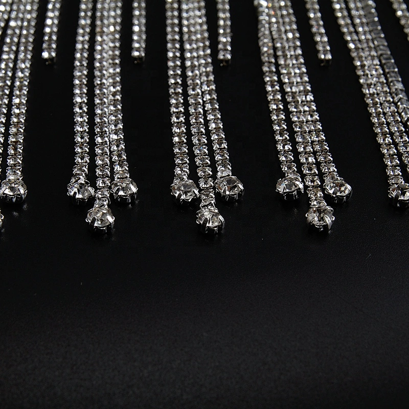 wholesale cheap Beaded Fringe Decorative bling bling decorative rhinestone trim rhinestone chain trim