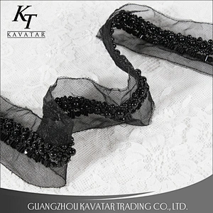 Handmade Sew On Mesh Beaded Lace For Clothing Accessories