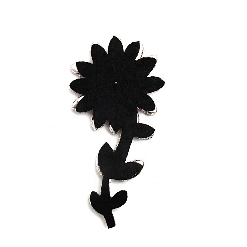 Christmas Cherry Flower Decorative Sew on Rhinestone Beaded Patches Wholesale patches for clothing