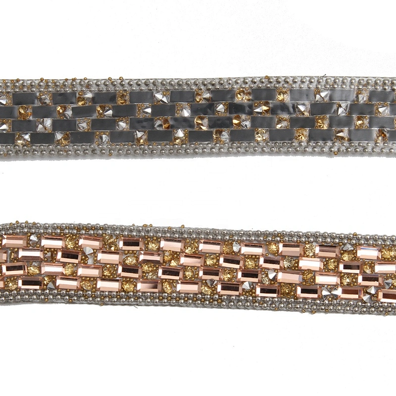 Factory wholesale Banding Trim hotfix   rhinestones trimming   for shoes  for Clothing for hat bead  Glass to   trimming transfers
