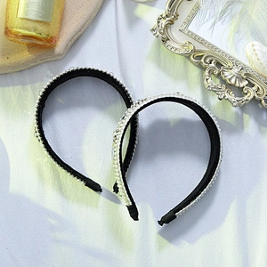Euramerican Korean version of the pearl edge diamond fashion joker street beat hair hoop, hair accessories