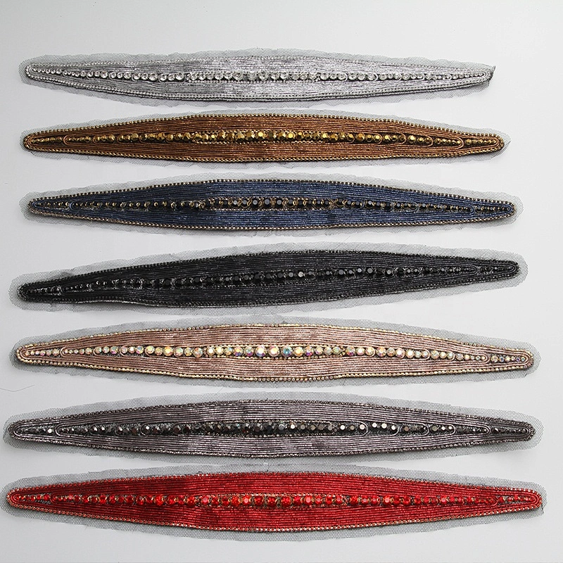 Patches wholesale  3D rhinestone applique patch trims patche for clothing Sew on  custom