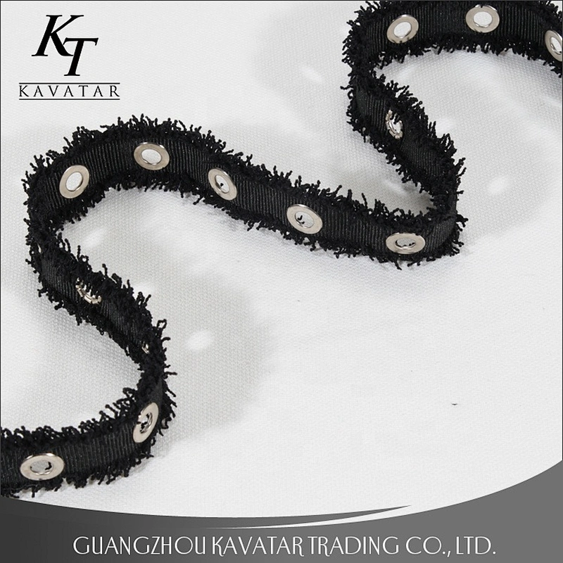 Black Grosgrain Tape Accessories Eyelet Ribbon Lacing Grommet Trim