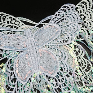 Wholesale water - soluble bead embroidery lace clothing accessories can be decorated wedding dress shoes and hats