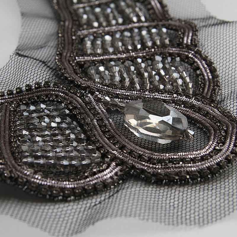 wholesale Beaded collars rhinestone neck  Patches 3d rhinestones patches clothing patch