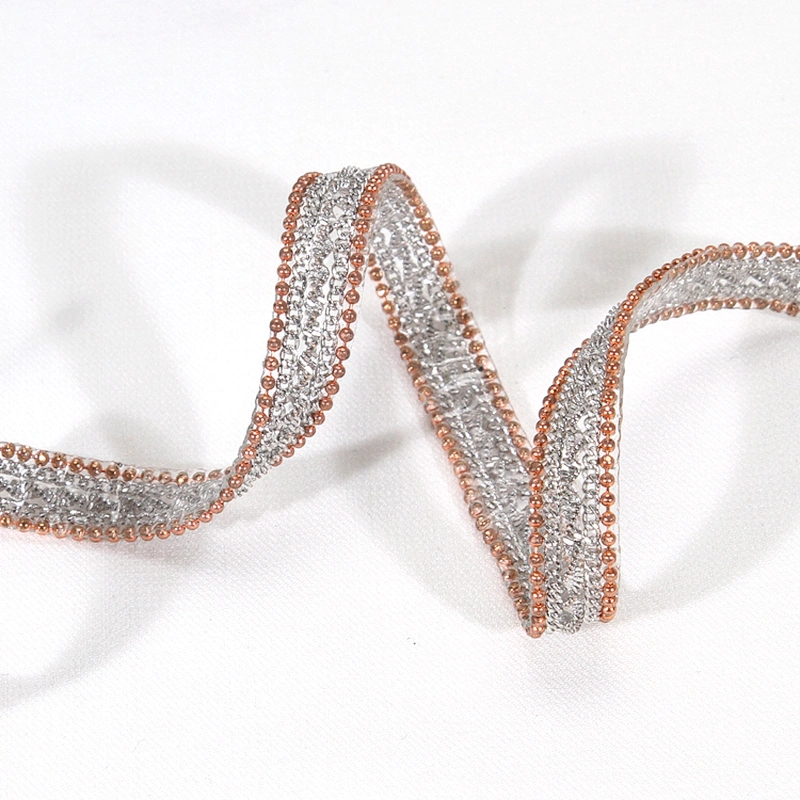 Wholesale Gold Hot Fix Iron On Trim with Accessories Chain Beads