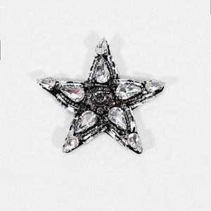 Factory Wholesale Fashion Star Style Designs Rhinestone Beaded Sew-On Patches