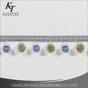 2017 new style pom pom ball tassel trim wholesale