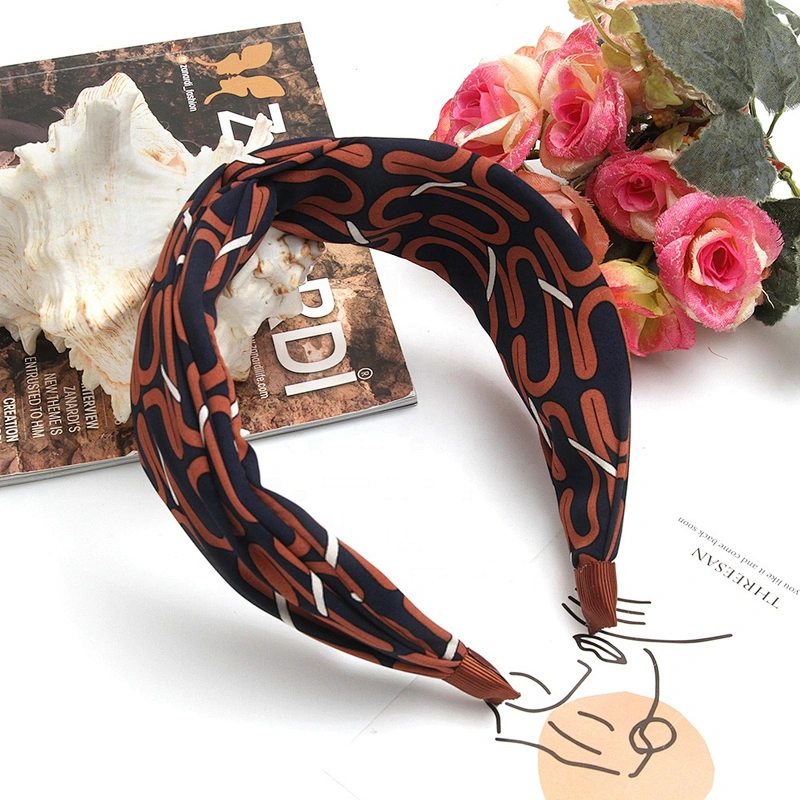 2020 European and American manufacturers direct Korean wide - rimmed retro ladies hair accessories  designer headbands