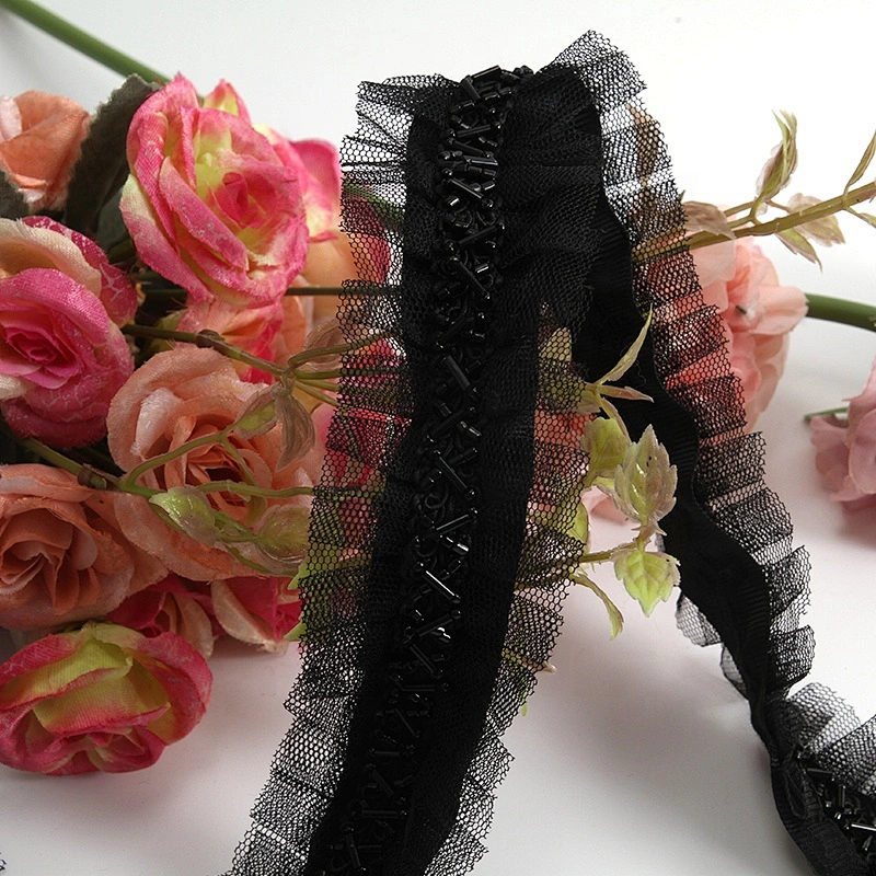 new crystal pearls beads rhinestone trim beaded embellished neck trim