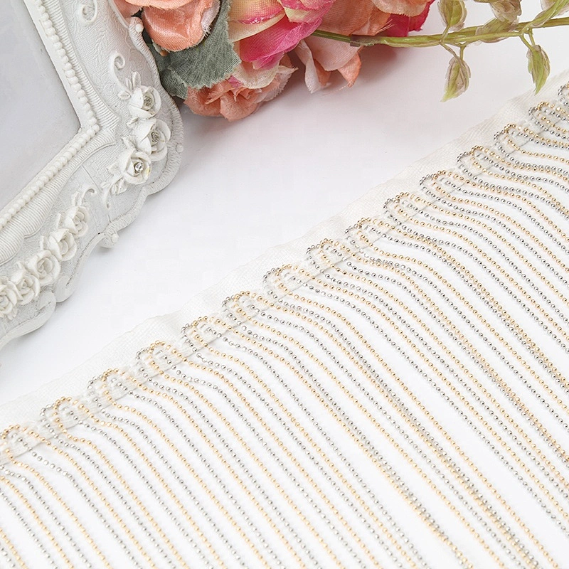 bead fringe fringe rhinestones beaded fringe trim crystal