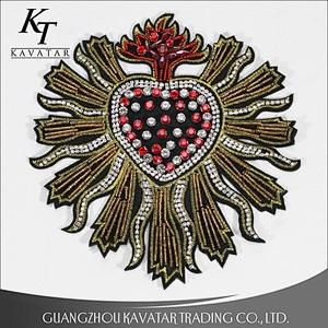 Crystal applique for dresses,rhinestone applique patches