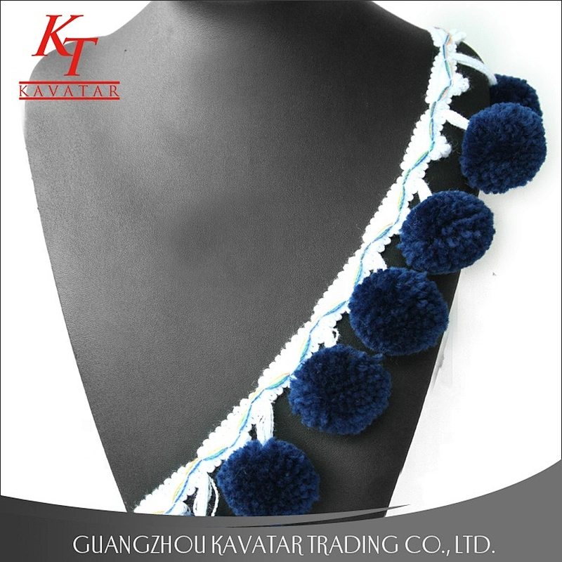 Kavatar Wholesale Multi Colors Sewing Hats Craft pompom Mini Bobble Ball Fringe Braid Lace Trimming