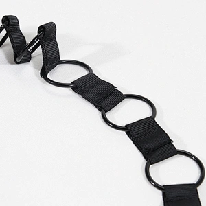 New tide black Copper ring chain decoration ribbon for garment,shoe,bag,etc