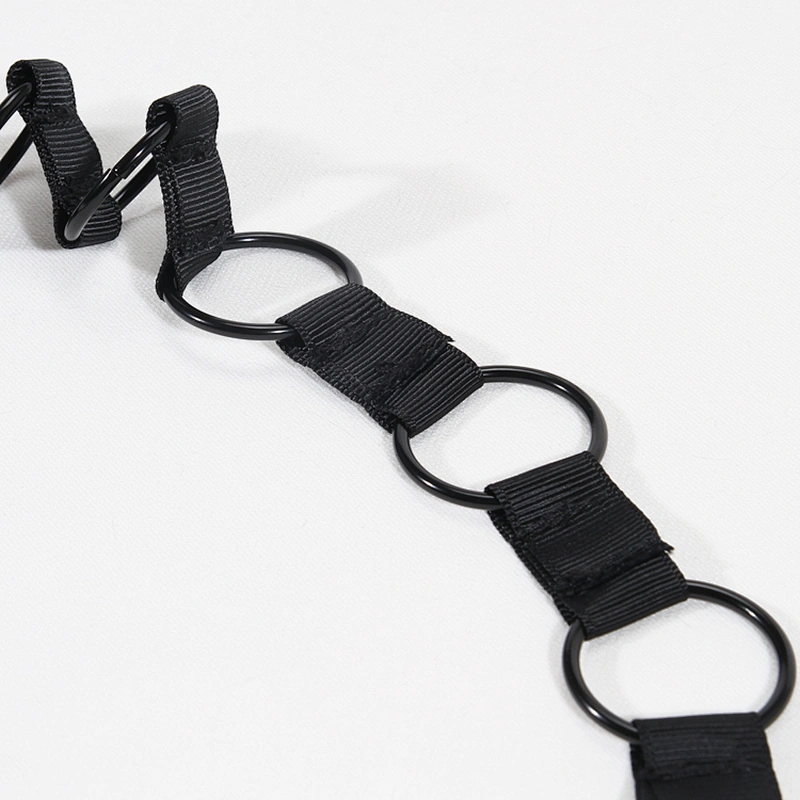 New tide black Copper ring chain decoration ribbon for garment,shoe,bag,etc