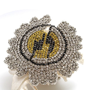 Christmas Cherry Flower Decorative Sew on Rhinestone Beaded Patches Wholesale patches for clothing