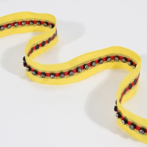 New beads tape trim for decorative garment