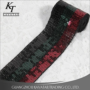 Hot sell Three Colors Mixture Sequin Trim Ribbon For Garment