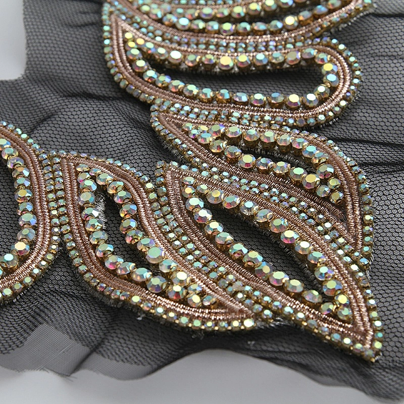 Beaded peacock rhinestone Patches for women clothing fashion Sew-On patch 3d patches clothing