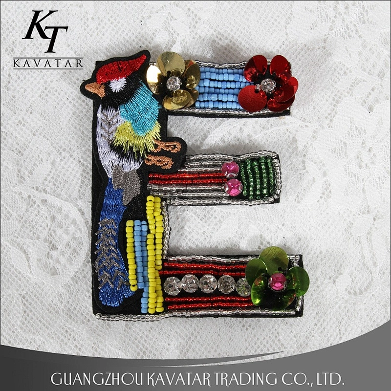 New Design Spell Letter Love Bead Embroidered Applique Patch For Clothes