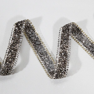Shimmering hot fix rhinestone transfer trim for clothing embellishment