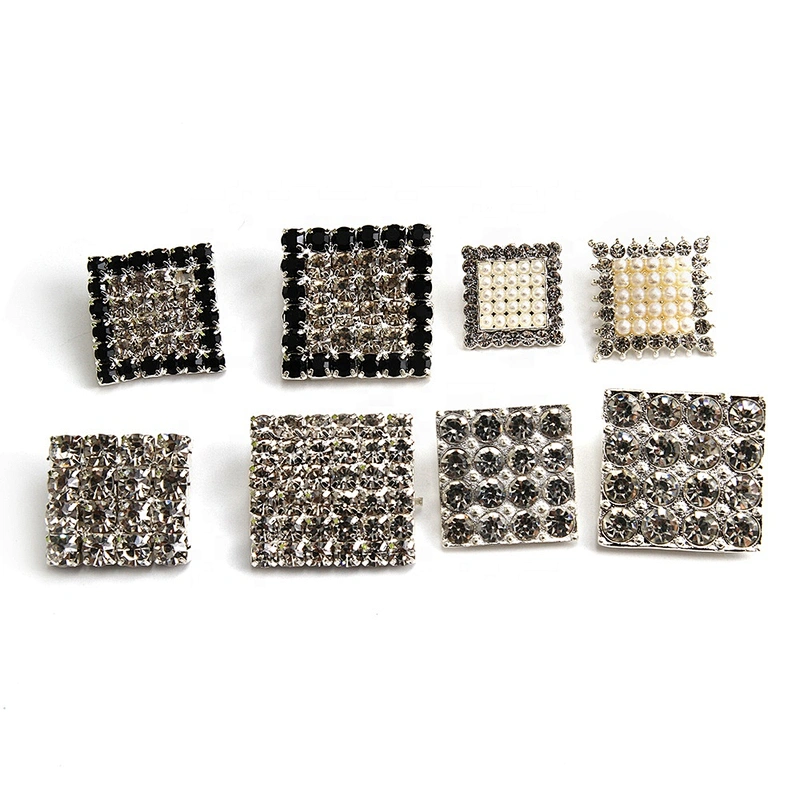 European and American style clothing rhinestone buttons crystal pearl clothing accessories wholesale butt