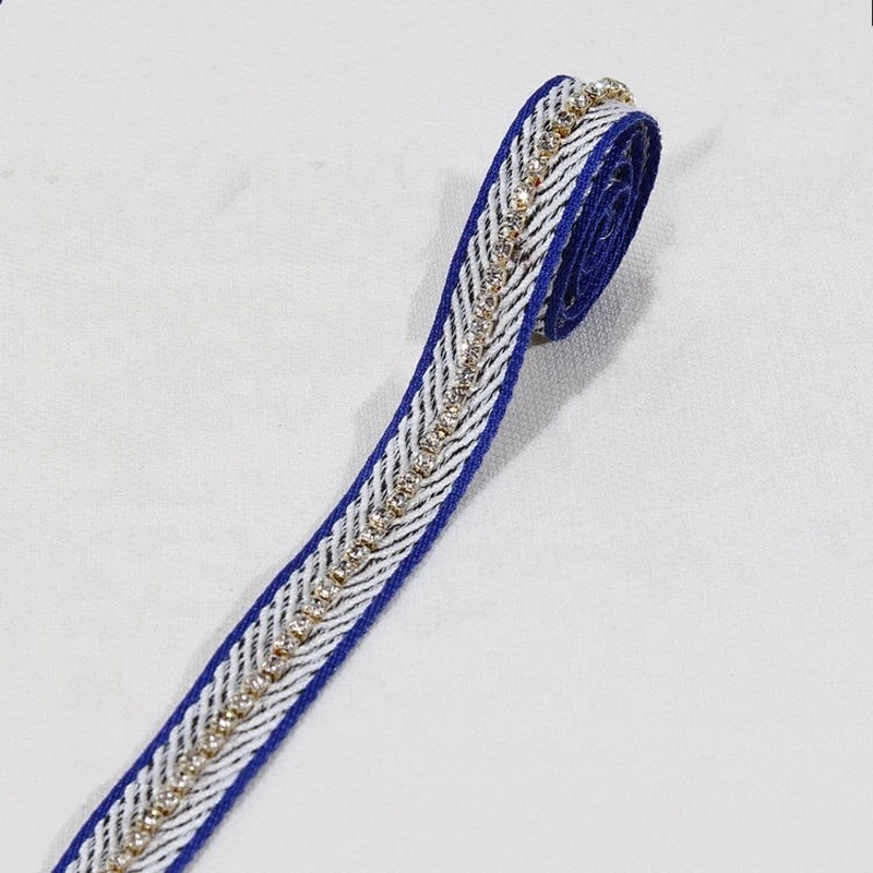 Kavatar Unique Polyester Decoration Crystal Beaded Trim