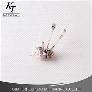 Wholesale Pink Color Rhinestones Beaded Applique Sequin Patch For Clothing