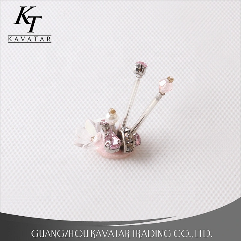 Wholesale Pink Color Rhinestones Beaded Applique Sequin Patch For Clothing