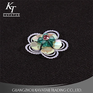 Wholesale Handmade Beaded Rhinestone 3D Sequin Flowers