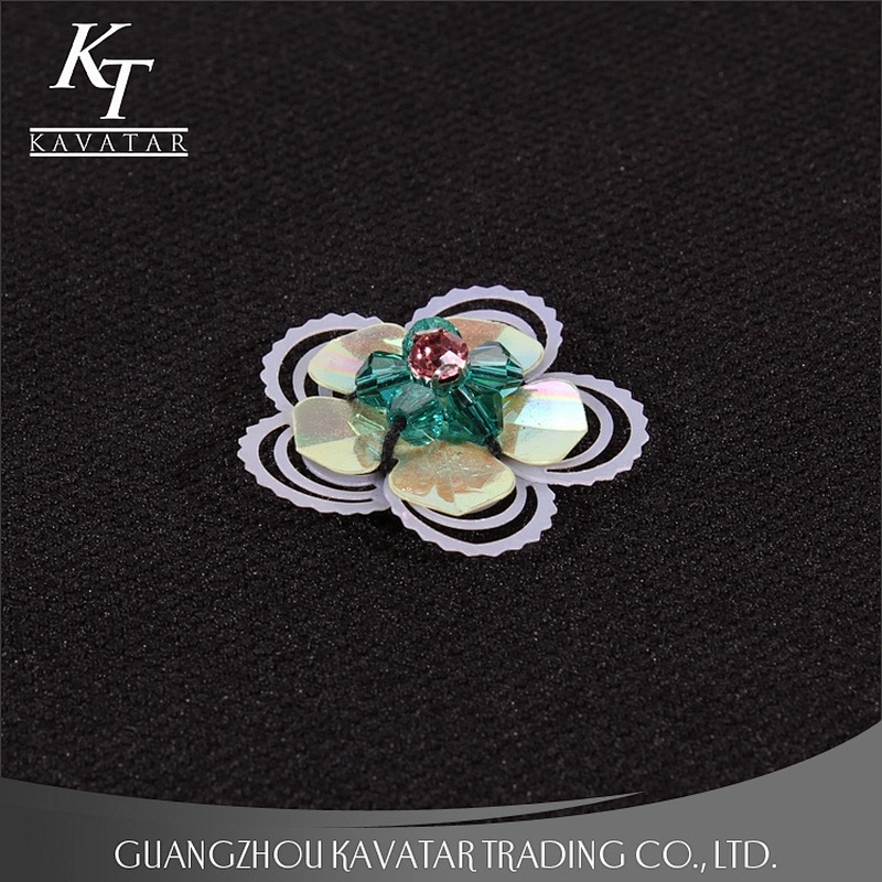 Wholesale Handmade Beaded Rhinestone 3D Sequin Flowers