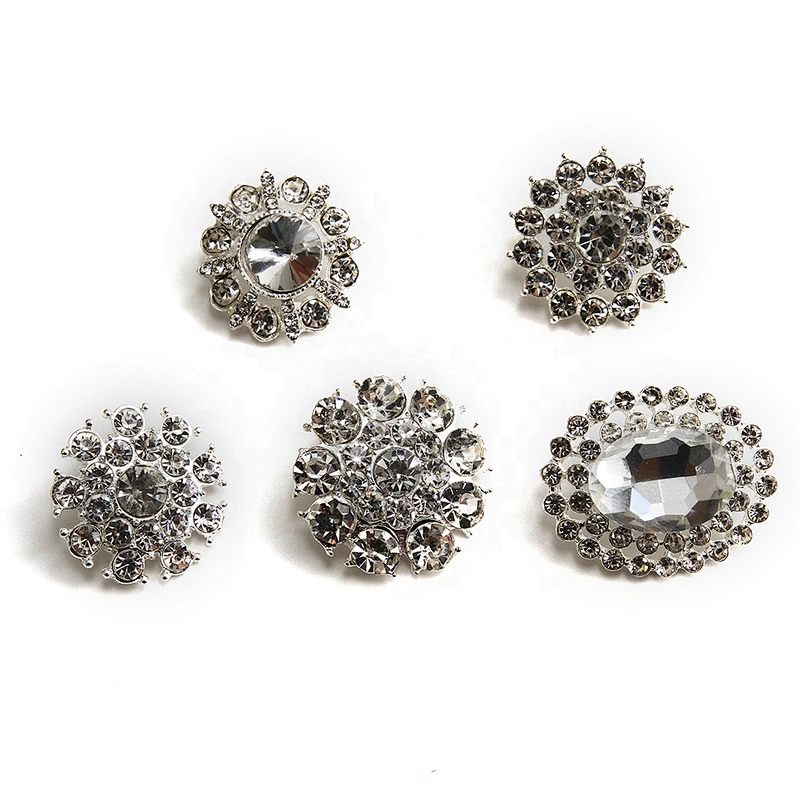 Korean version of clothing rhinestone buttons new rhinestone buttons crystal pearl clothing accessories wholesale buttons