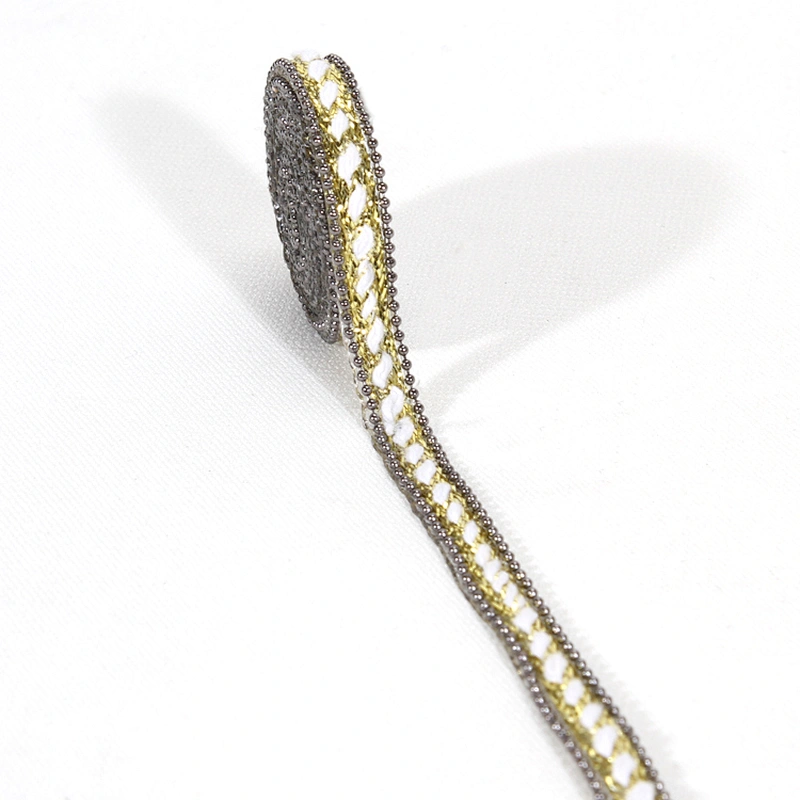 Gold Accessories Beaded Iron on Hotfix Trim for Clothes Accessories Shoes