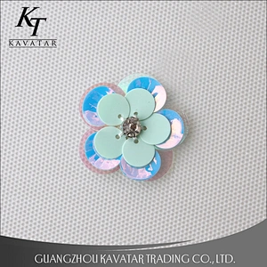 Customization all kinds of sequin flower patches for garment or shoes