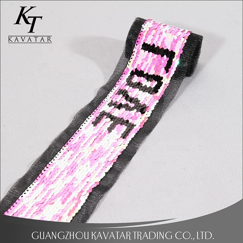 Wholesale Shiny Reversible Sequin Lace Trim Tape For Costume sequin lace fabrics