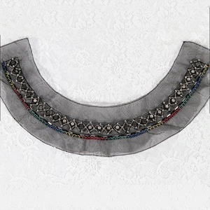 New Design Arch Shape Neck Embroidery Trim For Garment Accessories