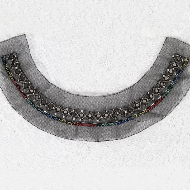 New Design Arch Shape Neck Embroidery Trim For Garment Accessories