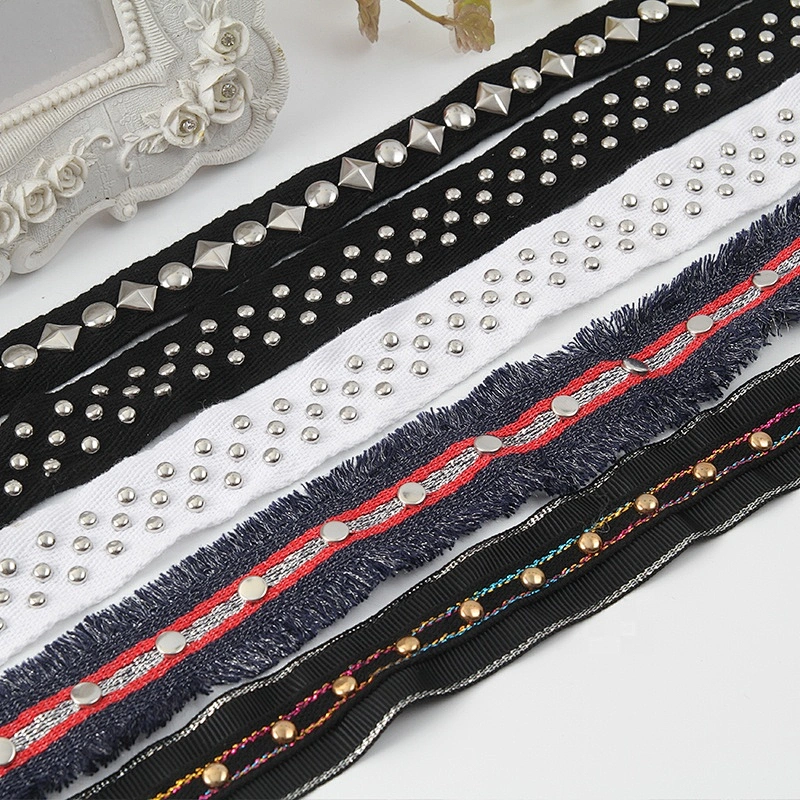 Wholesale  Bead Trimming Design Lace Trims beaded ribbon trim DIY handmade costume dress sewing
