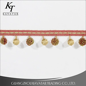 2017 new style pom pom ball tassel trim wholesale